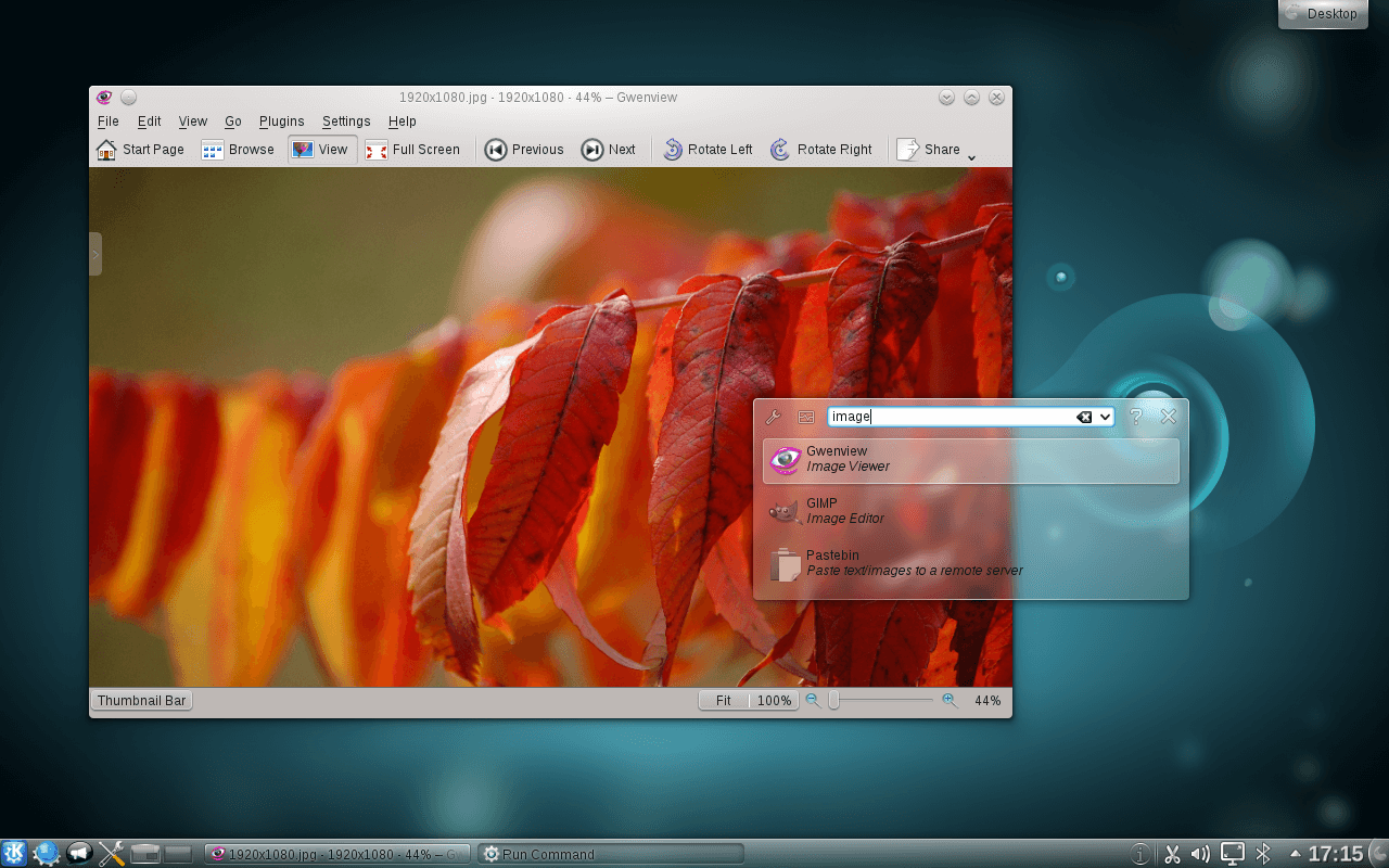 KDE Plasma Desktop, Gwenview és KRunner 4.6-os verziója