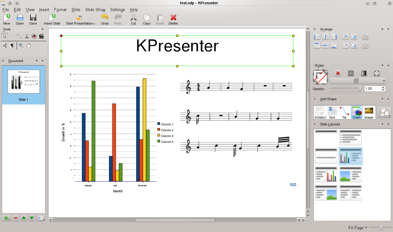 KPresenter 2.3