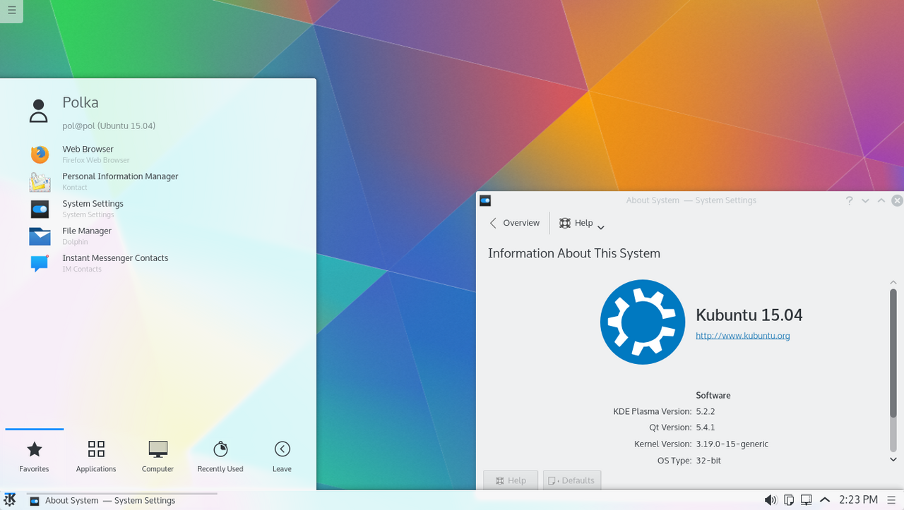 Kubuntu 15.04 a Plasma 5 asztallal