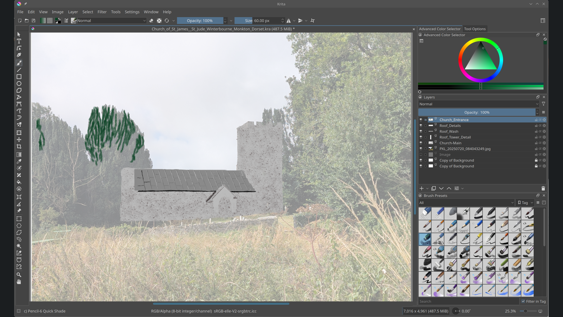 A Krita a Plasma 6.7 asztalon