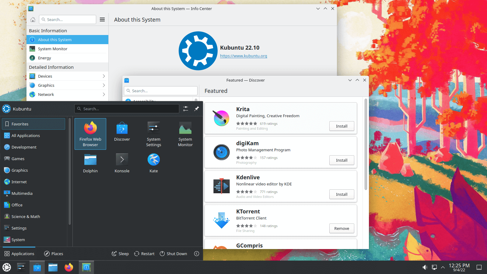 Kubuntu 22.10 desktop